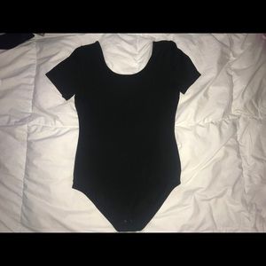 Black short sleeve bodysuit